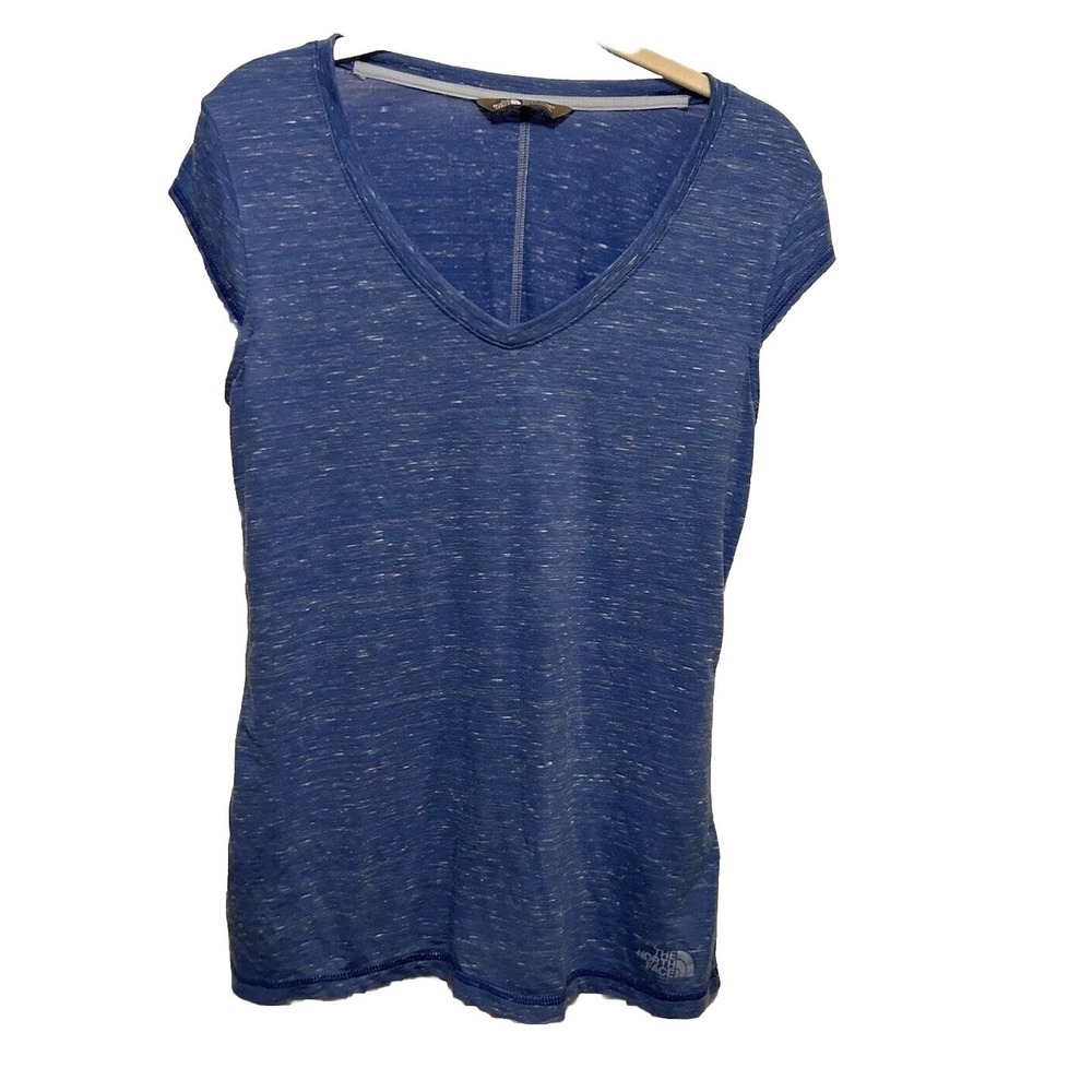 The North Face EZ Shirt Womens Small Blue Heather Short Sleeve FlashDry Athletic